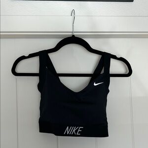 Nike Women's Black V-Neck Sports Bra